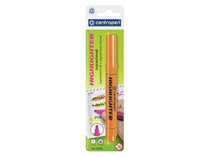 374601 centropen zvyraznovac 8552 oranzovy 20ks 1 4 6mm na vsechny druhy papiru cena za 1ks