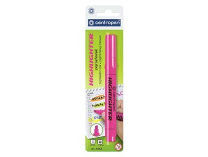 374616 centropen zvyraznovac 8552 ruzovy 20ks 1 4 6mm cena za 1ks