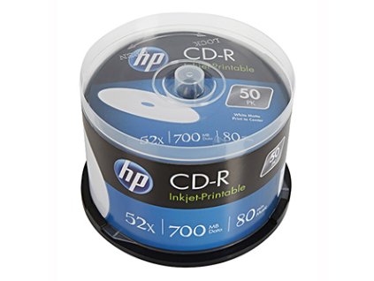HP CD-R  Printable  CRE00017WIP-3, 69312  700MB  CD-R 52x  spindle  50-pack