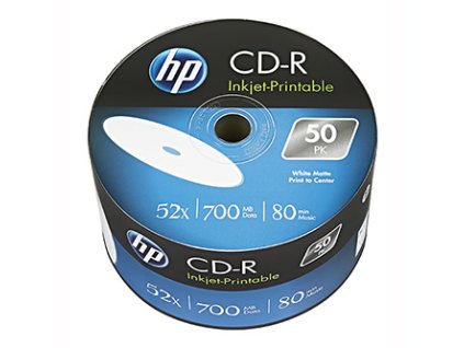 HP CD-R  Printable  CRE00070WIP-3, 69301  700MB  CD-R 52x  bulk  50-pack