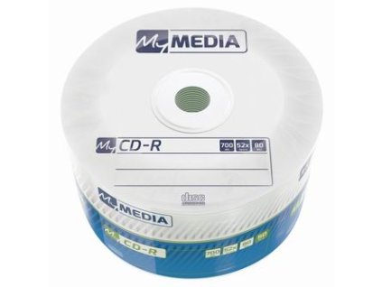 MyMedia CD-R, 69201, 50-pack, 700MB, 52x, 80min., 12cm, bez možnosti potisku, wrap, Standard, pro archivaci dat