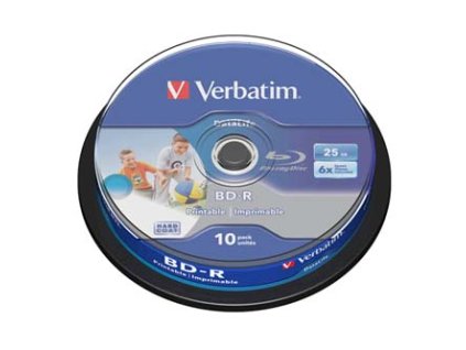 Verbatim BD-R SL, Hard Coat protective layer, 25GB, Pack Spindle, 43804, 6x, 10-pack, pro archivaci dat