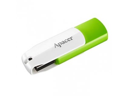 Apacer USB flash disk, USB 2.0, 16GB, AH335, zelený, AP16GAH335G-1, USB A, s otočnou krytkou