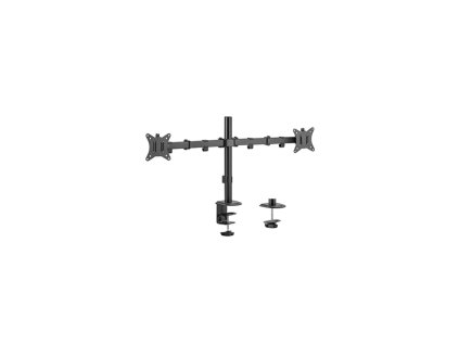 405227 drzak monitoru brateck ldt66 c024 dve kloubova ramena vedle sebe na tycovem drzaku