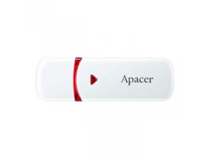 Apacer USB flash disk, USB 2.0, 16GB, AH333, bílý, AP16GAH333W-1, USB A, s krytkou