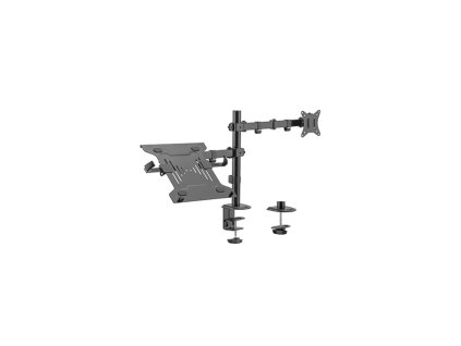 405230 drzak monitoru brateck ldt66 c024ml jedno kloubove rameno jeden drzak laptopu vedle sebe na tycovem drzaku