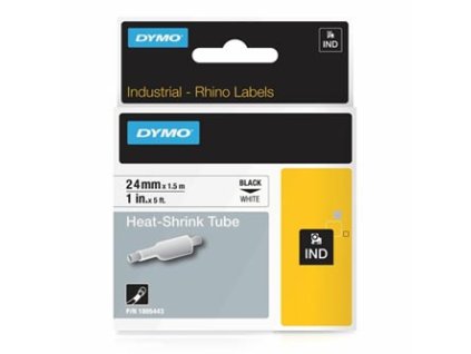 355788 dymo originalni paska do tiskarny stitku dymo 1805443 cerny tisk bily podklad 1 5m 24mm rhino plocha smrstovaci buzirka d1