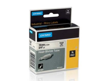 355803 dymo originalni paska do tiskarny stitku dymo 18057 s0718330 cerny tisk bily podklad 1 5m 19mm rhino plocha smrstovaci buzi