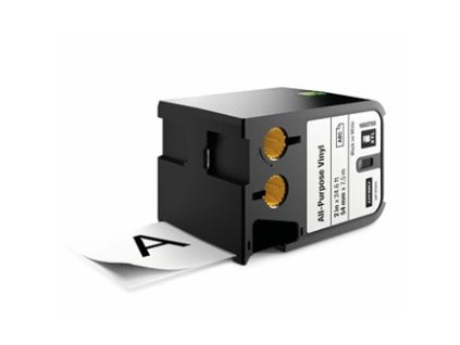 355875 dymo originalni paska do tiskarny stitku dymo 1868755 cerny tisk bily podklad 7m 54mm xtl vinylova univerzalni