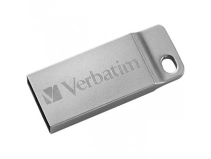 Verbatim USB flash disk, USB 2.0, 16GB, Metal Executive, Store N Go, stříbrný, 98748, USB A, s poutkem