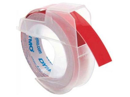 356058 dymo originalni paska do tiskarny stitku dymo s0898150 bily tisk cerveny podklad 3m 9mm baleno po 10 ks cena za 1 ks 3d