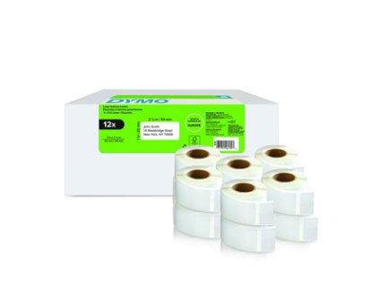 359394 dymo papirove stitky 54mm x 25mm bile pro zpatecni adresu 12 x 500 ks 2177563