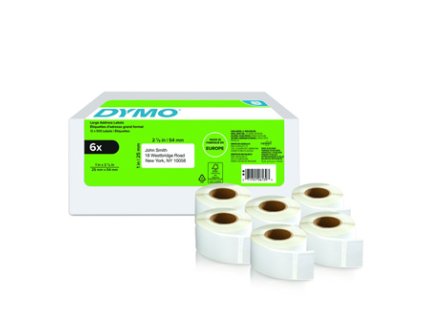 359391 dymo papirove stitky 54mm x 25mm bile pro zpatecni adresu 6 x 500 ks 2177564