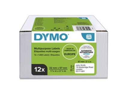 359406 dymo papirove stitky 57mm x 32mm bile multifunkcni snimatelne 12 x 1000 ks 2093095 12 roli v baleni cena za baleni
