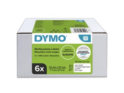 359403 dymo papirove stitky 57mm x 32mm bile multifunkcni snimatelne 6 x 1000 ks 2093094 6 roli v baleni cena za baleni