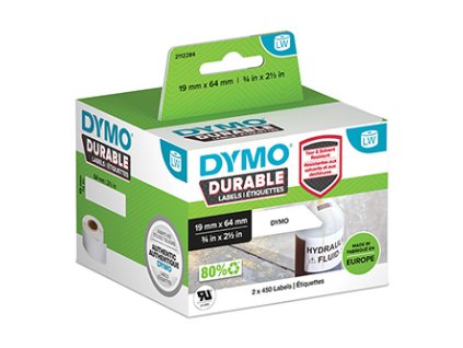 359427 dymo polypropylenove stitky 64mm x 19mm bile pro carove kody 2x450 ks 2112284