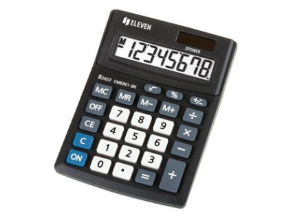 376584 eleven kalkulacka cmb801bk cerna stolni osmimistna