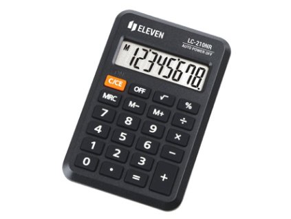 376272 eleven kalkulacka lc210nr cerna kapesni osmimistna