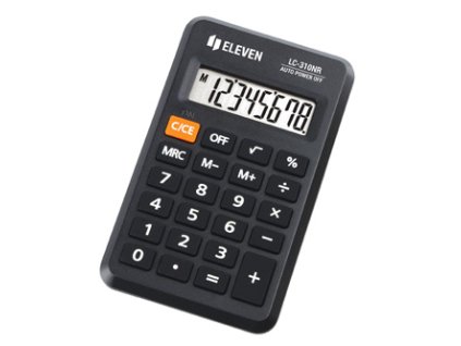 376275 eleven kalkulacka lc310nr cerna kapesni osmimistna