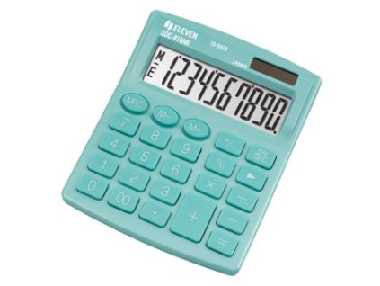 376611 eleven kalkulacka sdc810nrgne tyrkysova stolni desetimistna dualni napajeni