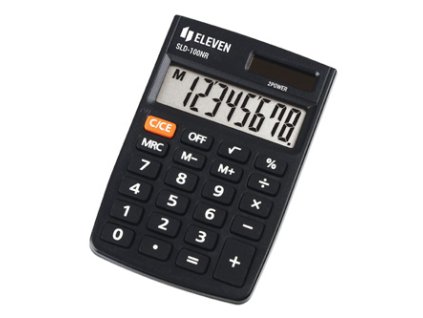 376278 eleven kalkulacka sld100nr cerna kapesni osmimistna
