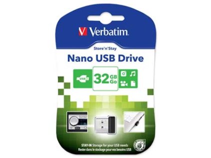 Verbatim USB flash disk, USB 2.0, 32GB, Nano, Store N Stay, černý, 98130, USB A