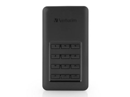 SSD Verbatim 2.5", externí USB 3.0 (3.2 Gen 1), 256GB, Store N Go Secure, 53402, šifrovaný, s numerickou klávesnicí, konektor USB-