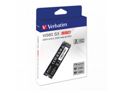 Interní disk SSD Verbatim interní M.2 SATA III, 2000GB, 2TB, Vi560, 49365, 550 MB/s-R, 500 MB/s-W