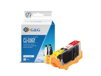 324189 g g kompatibilni ink s cli526gy np c 0526gy 4544b001 grey 8 4ml