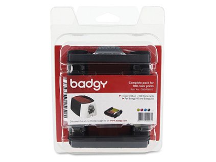 Badgy originální páska do tiskárny karet  CBGP0001C  barevná  Badgy 100, 200  + 100ks karet pro poti