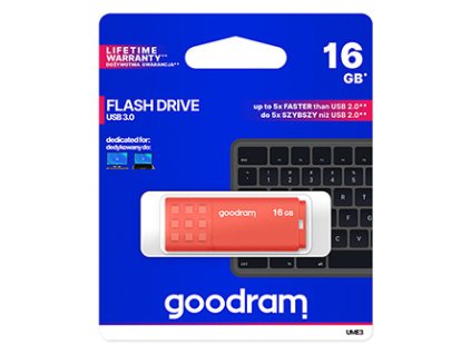 318306 goodram usb flash disk usb 3 0 16gb ume3 oranzovy ume3 0160o0r11 usb a s krytkou