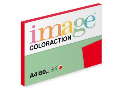 Xerografický papír Coloraction, Chile, A4, 80 g/m2, tmavě červený, 100 listů, vhodný pro inkoustový tisk