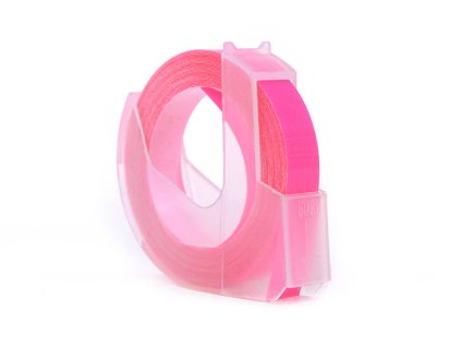 298770 jetworld 3d nahradni paska dymo z bile na fluorescencni ruzovou pro embosovani razbu 9 mm x 3 m s0898280