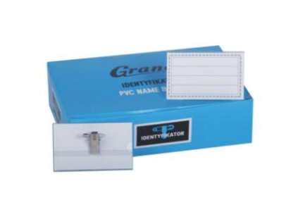 374913 jmenovka s klipem 57 x 92mm transparentni 50ks