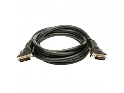 Video kabel Dual link  DVI (24+1) samec - DVI (24+1) samec  2m  stíněný  černý