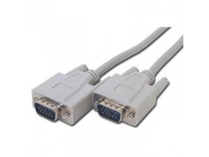 Video kabel VGA (D-sub) samec - VGA (D-sub) samec, 2m, šedý, Logo blistr