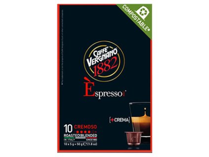 375363 kava caffe vergnano 1882 cremoso 10x5g kartonek smes arabica a robusta caffe vergnano 1882