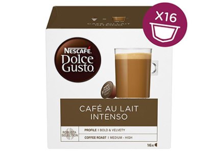 375564 kavove kapsle nescafe dolce gusto cafe au lait intenso 3x16 kapsli velkoobchodni baleni karton
