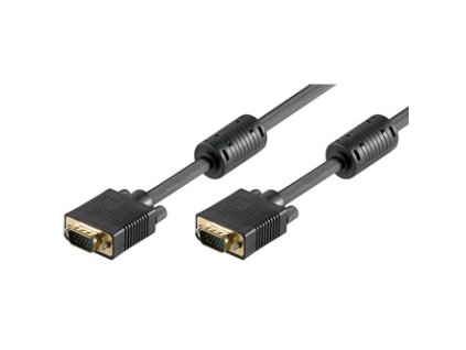 Logo Video kabel SVGA (D-sub) samec - SVGA (D-sub) samec  3m  pozlacené konektory, stíněný  černý