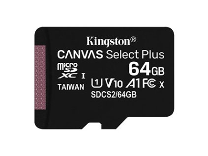 317937 kingston pametova karta canvas select plus 64gb micro sdxc sdcs2 64gbsp uhs i u1 class 10 a1