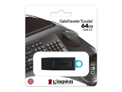 318675 kingston usb flash disk usb 3 0 64gb datatraveler exodia cerny dtx 64gb usb a s krytkou