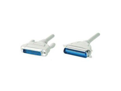 Neutralle Kabel k tiskárně Centronics  C36 samec - DB25 samec  3 m  šedý