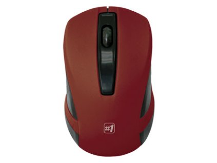 Defender Myš MM-605, 1200DPI, 2.4 [GHz], optická, 3tl., bezdrátová, červená, 2 ks AAA, nanopřijímač