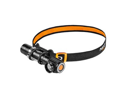 380433 led celovka 1x1200 mah hlinik cerna funkce zoom 3 druhy sviceni