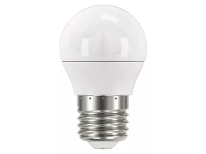 375936 led zarovka emos lighting e27 220 240v 5w 470lm 4000k neutralni bila 30000h mini globe 45x74mm