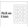359256 logo etikety na cd 78mm x 58mm a4 matne bile 8 etiket cd r card 140g m2 baleno po 10 ks pro inkoustove a laserove tiskarny