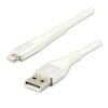 363786 logo usb kabel 2 0 usb a samec apple lightning samec 1m mfi certifikace 5v 2 4a bily box nylonove opleteni hlinikovy k