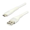 363630 logo usb kabel 2 0 usb a samec usb c samec 1m 480 mb s 5v 3a bily box nylonove opleteni hlinikovy kryt konektoru
