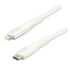 363879 logo usb kabel 2 0 usb c samec apple lightning samec 1m mfi certifikace 5v 3a bily box nylonove opleteni hlinikovy kry