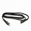 363876 1 logo usb kabel 2 0 usb c samec apple lightning samec 1m mfi certifikace 5v 3a cerny box nylonove opleteni hlinikovy kr